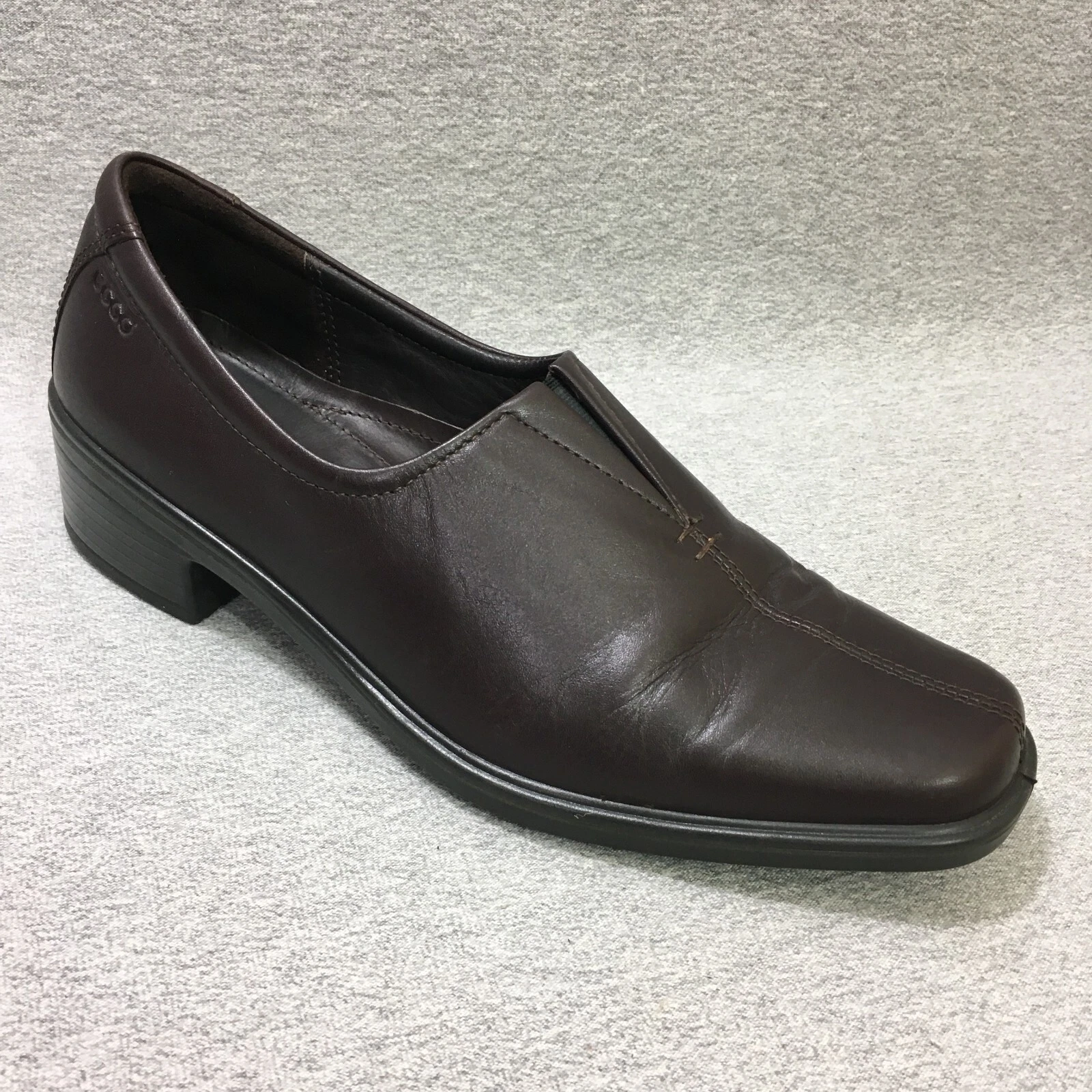Ecco Shoes mocassini slip on donna taglia 39 8 5 in pelle marrone