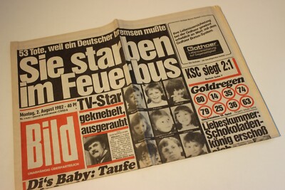 BILDzeitung 02.08.1982 August 2.8.1982 Geschenk 38. 39. 40. 41. 42. Geburtstag