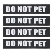 2 Pairs Pet Reflective Patch Service Dog Vest Patch Removable Dog Tags