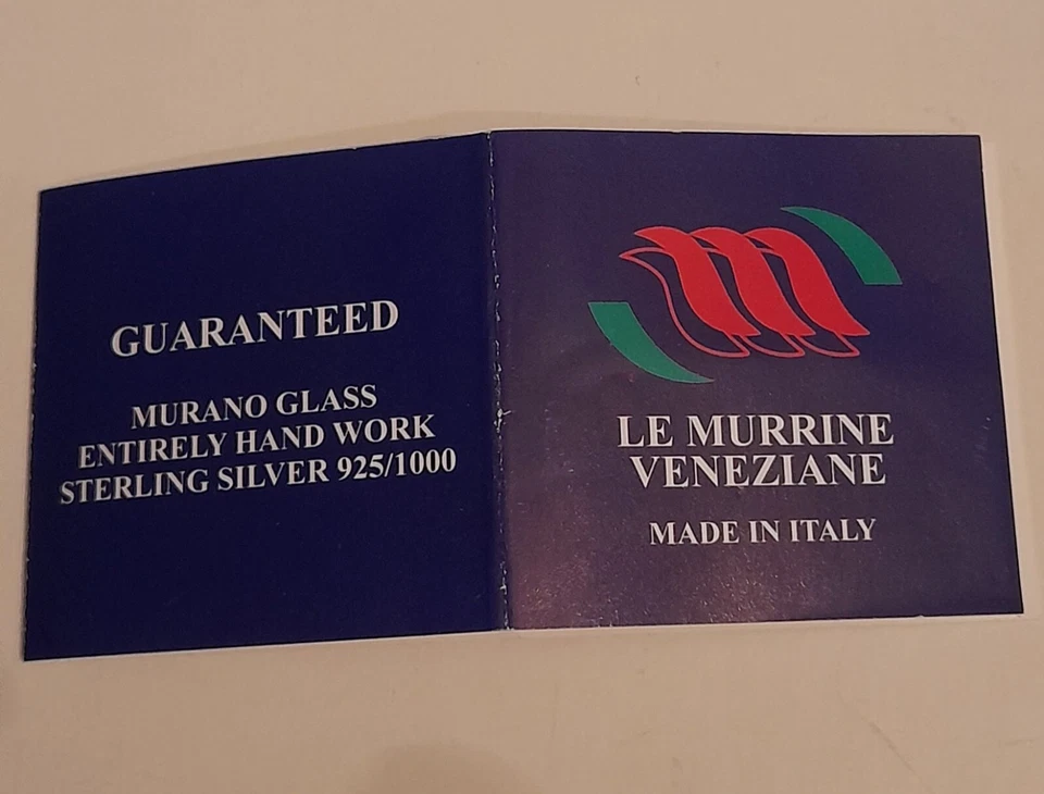 Pendente con Murrina veneziana in argento dorato - Immagine 3 di 3