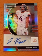 2020 Prizm Draft Picks Auto #180 Jordan Mack Virginia Panthers Rookie