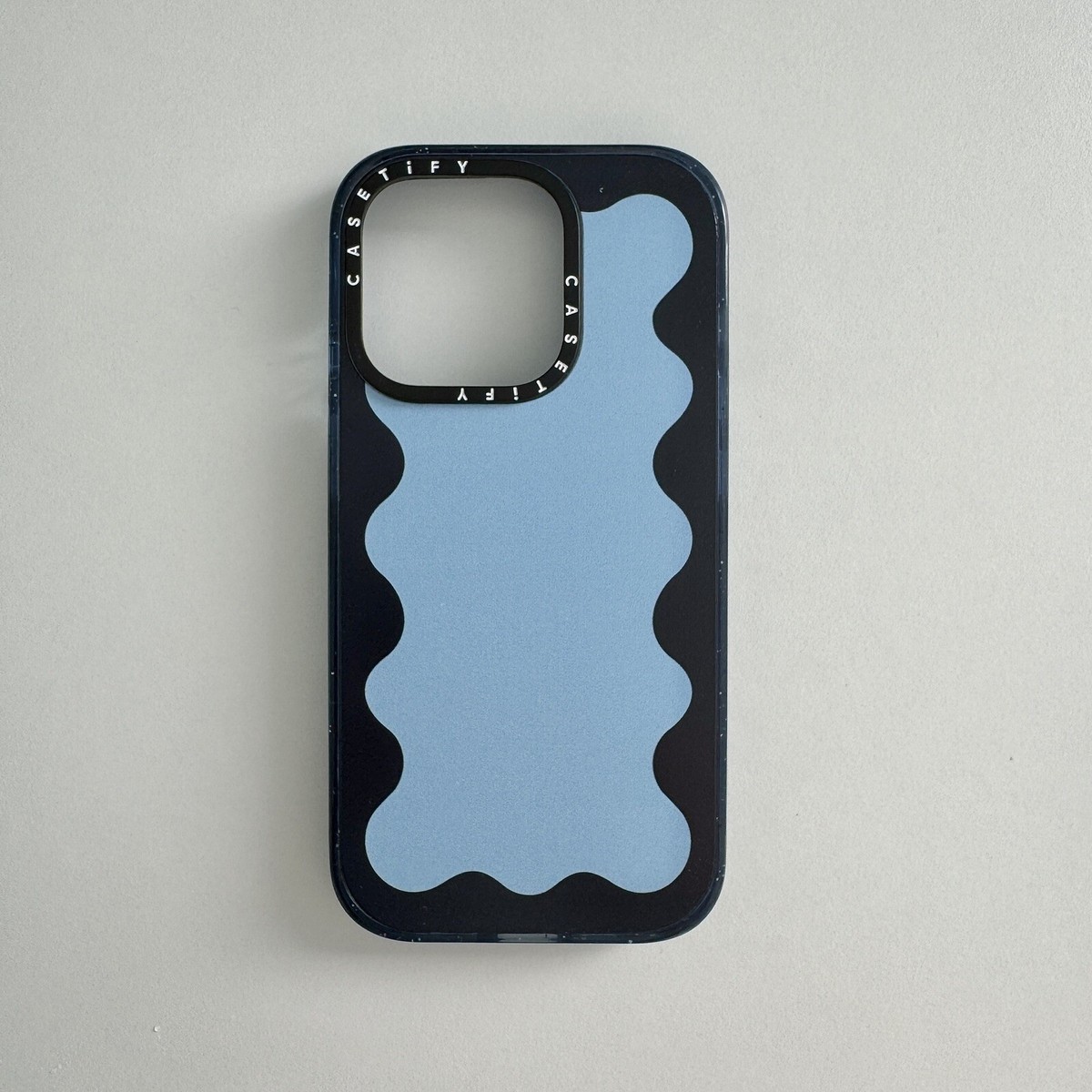 Casetify Iphone 15 Pro Case Blue Background Wavy Border Casetify Iphone 15 Pro Case Blue Background Wavy Border