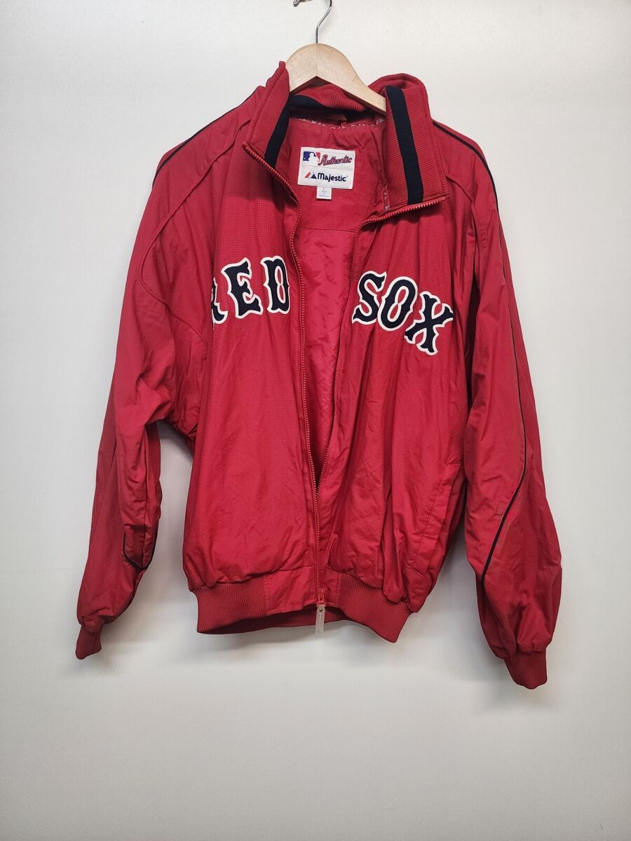 Boston Red Sox Jacket Mens L Majestic MLB Authentic Boston Red Sox Jacket Mens L Majestic MLB Authentic