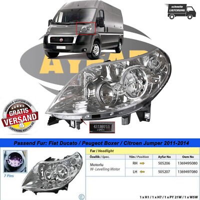 Scheinwerfer links für Fiat Ducato Peugeot Boxer Citroen Jumper 2011-2014