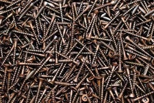 (1000) Square Drive Flat Head 8 x 1-1/4 Particle Board Wood Screws Plain #8