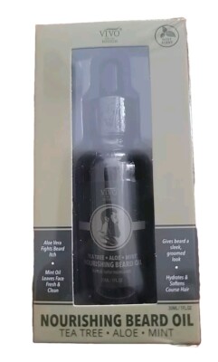 Vivo Nourishing Beard Oil 30ML / 1FL. OZ. with Tea Tree Aloe Mint Fathers Day 