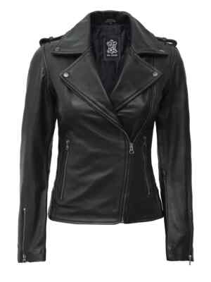 女性情報誌 LEATHER JACKET kiki Jackie Quiñones Hightown Black Leather Jacket