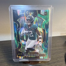 2025 Panini Select Travis Hunter RC Black & Green Shock Prizm Jaguars #28