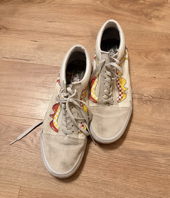 VANS Old Skool Sneaker Low Top Schnürung EU 46 Beige Rot Gelb Freizeit