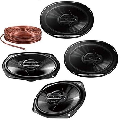 2 Pair Pioneer TS-G6930F 6''x9'' 800 Watts 3-Way Coaxial Car Speakers and Absolute