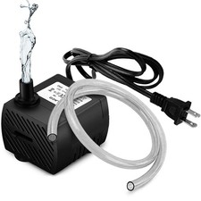 PULACO 95GPH 5W Mini Submersible Water Pump with 3.3 ft 95 GPH 5W, Black