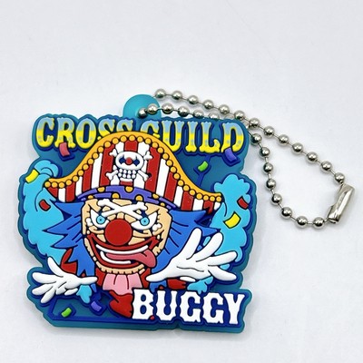 Buggy One Piece Rubber Mascot Gummy 3 Figure Keychain Charm Japan