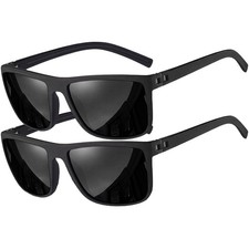 Polarized Sunglasses for Men and Women Lightweight TR90 Frame UV400 Protectio...