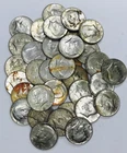 LOT OF 34 MIXED DATE 1965-1970 SILVER KENNEDY HALVES! $17 FACE VALUE! NR #G3281