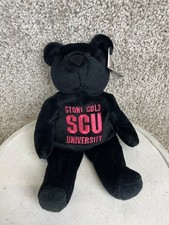 Vintage 1999 WWF Stone Cold Steve Austin SCU Attitude Bear Plush Toy