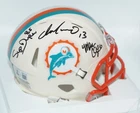 DAN MARINO , MARK CLAYTON & DUPER Signed Dolphins RETRO Mini Helmet BECKETT COA