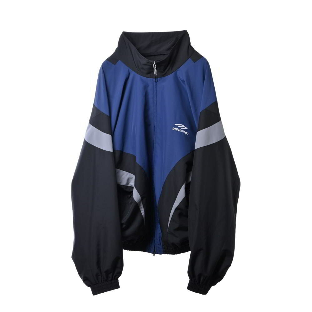 Balenciaga Oversized Track Jacket L Blue 100% Polyester Balenciaga Oversized Track Jacket L Blue 100% Polyester