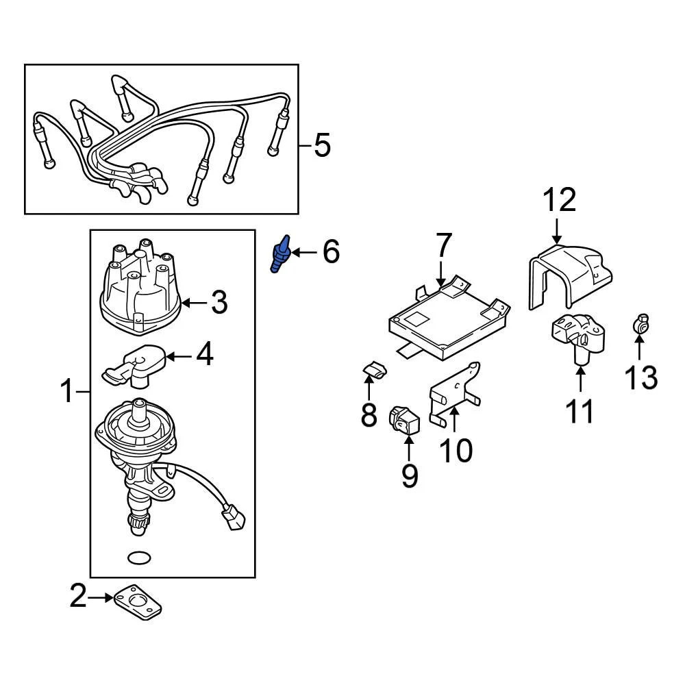 For Nissan Altima 2000-2001 Nissan 224011P116 Spark Plug