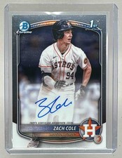Zach Cole 2025 Bowman Chrome #CPA-ZC Auto Rookie 1st RC