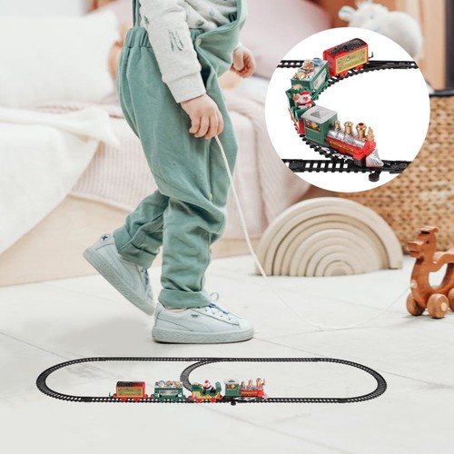 Mini Eisenbahn Weihnachten Elektrische Streckenautospielzeug Vater Zug - Bild 7 von 12