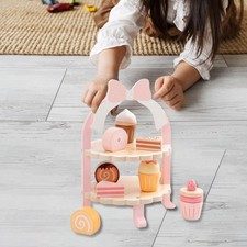 Présentoir à gâteaux en bois pour enfants, jouet éducatif pour le goûter.