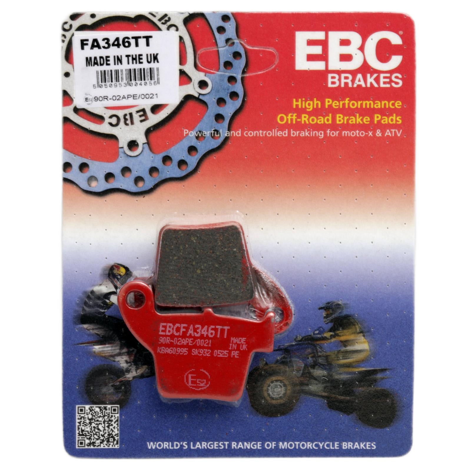 HONDA CRE F 490 X 2007 EBC FA346TT Enduro/MX Carbon TT Brake Pads Rear
