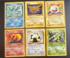 Nintendo Pokemon TCG Vintage 1999 6-Card Lot Articuno Zapdos Snorlax Flareon etc