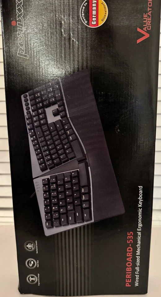 Perixx PERIBOARD-535BR Wired Ergonomic Mechanical Split Keyboard - Low-Profile - Image 2 of 4