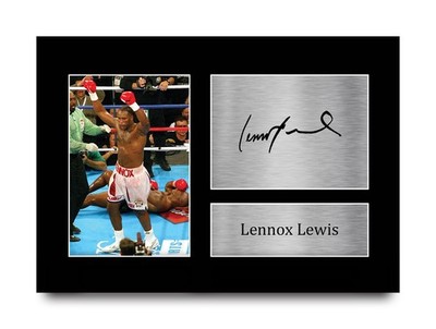Lennox Lewis signiert Boxen vorgedruckt Autogramm Foto Memorabilia Geschenk