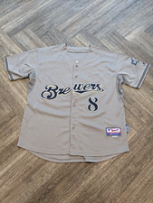 Majestic Milwaukee Brewers Braun 8 Trikot Her...