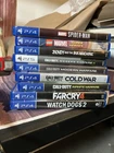 PS4 PS5 Game Lot 9 Games Spider-Man COD Cold War MW2 Far Cry 4 Watch Dogs 2