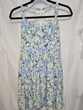 NO BOUNDRIES WOMEN'S SLEEVELESS FIT AND FLARE FLORAL SUMMER DRESS SIZE LARGE