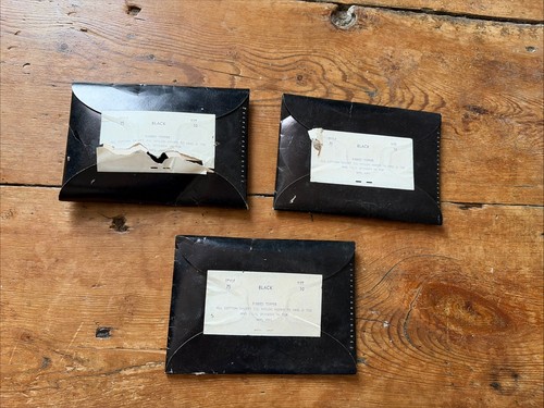 Vintage 1950s Realsilk Apparel NOS Black Ribbed Topper Socks Lot 3 Pairs Size 10