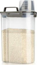Rice Airtight Storage Container, 3 to 5Lbs Cereal Dry Food Flour Bin, Pet Dog Ca
