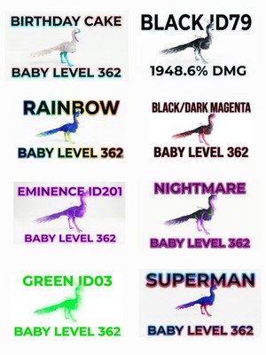 Gigantoraptor Top Melee [1948.6%] Baby Ark Ascended Pve Official PC/XBOX/PS5