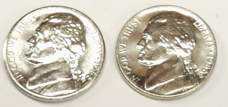 1986 P & D  Jefferson Nickel -  BU Coin Set   (J126)