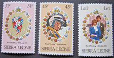 SIERRA LEONE ~ S.G. 668 - 670 ~ 1981 KRÓLEWSKIE ZNACZKI ŚLUBNE OMNIBUS ~ MNH #05124