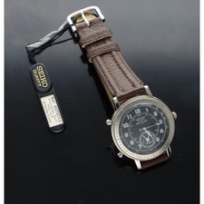 NOS Seiko Orologio da Uomo Acciaio Quarzo Cronografo Vintage Raro SDT011J