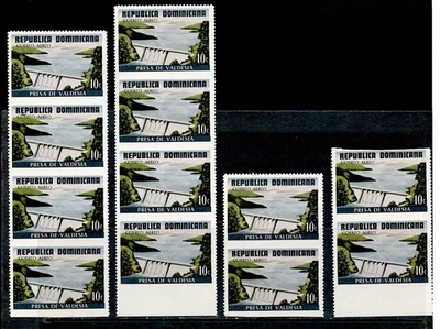 REPÚBLICA DOMINICANA ERROR Sc# C173 IMPERF BETWEEN MNH,OG LOTE DE 12 PARES inc. - Imagen 1 de 2