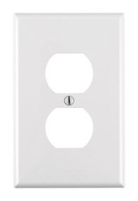 Leviton White 1 gang Nylon Duplex Outlet Wall Plate  Pack of 20 