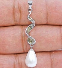 Treated Fresh Water Pearl 925 Solid Sterling Silver Pendant YB1-3