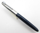 Vintage Parker 51 Cedar Blue Fountain Pen Chrome Cap 1948 Unrestored Original — photo 4