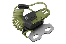 TANAX Motorcycle Anti-Theft Helmet Wire Lock Handlebar Clamp Mount Coil Olive JP