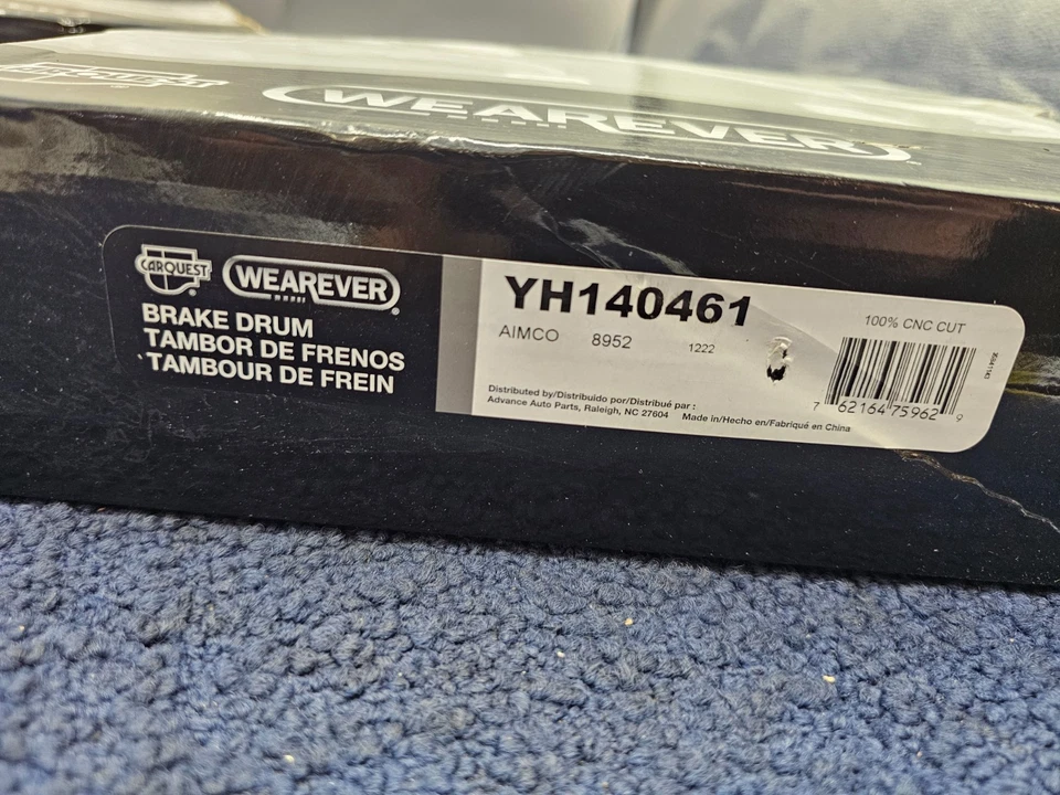 Tambor de freio Wearever YH140461 para 1985-1986 Ford Bronco II, 1983-1997 Ford Ranger - Imagem 2 de 4