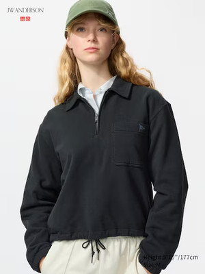 Uniqlo JW Anderson Half-Zip Sweatshirt Black Medium