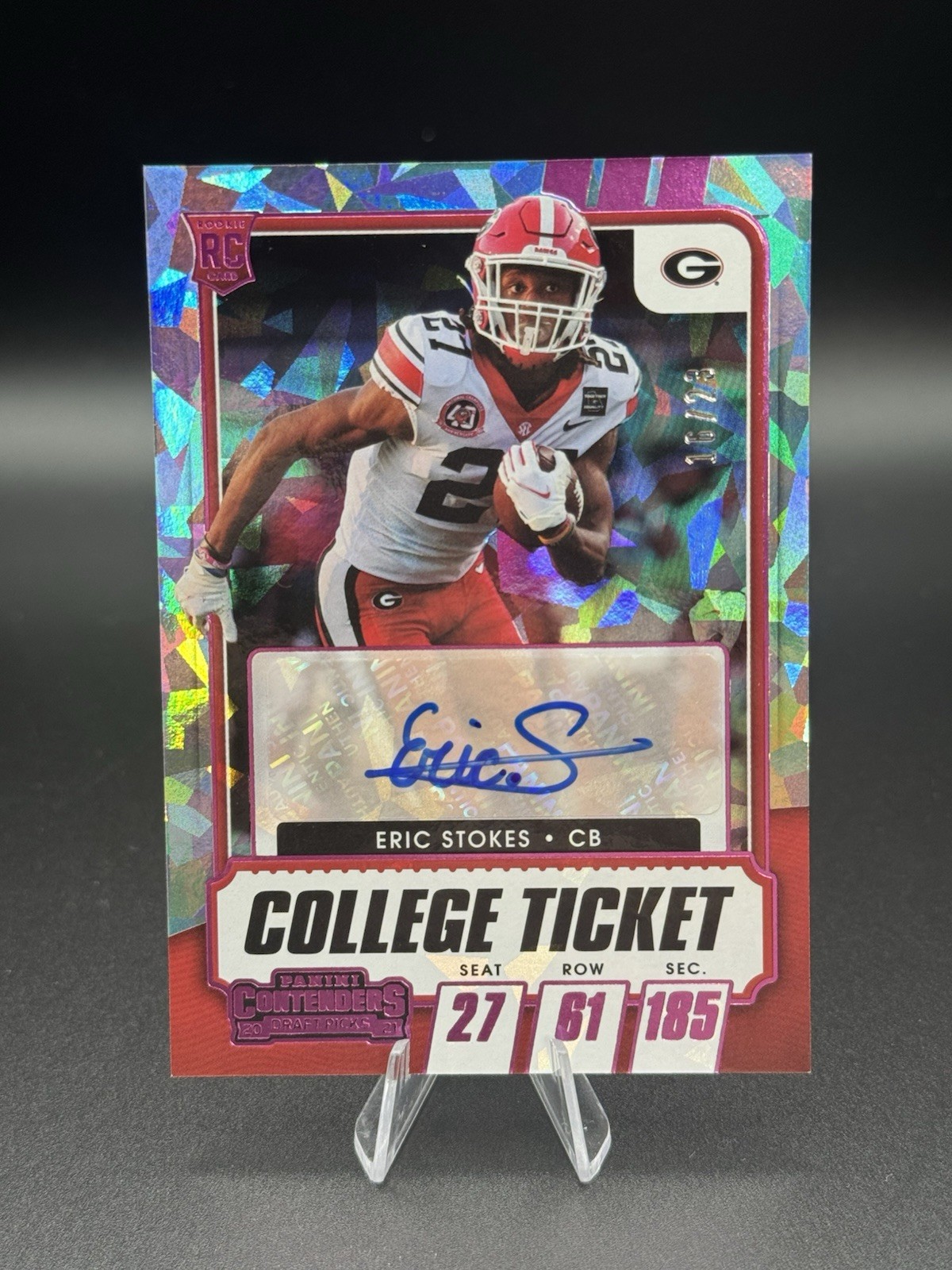 Eric Stokes Panini Contenders Draft Picks #279 Autograph-Cracked Ice