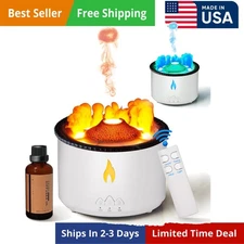 Essential Oil Diffuser 360ML,Volcano Diffuser/Humidifier, Flame and Volcano 2...