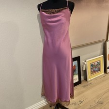 Victoria's Secret Pink Slip Dress/Nightgown With Lace Detail, Size M