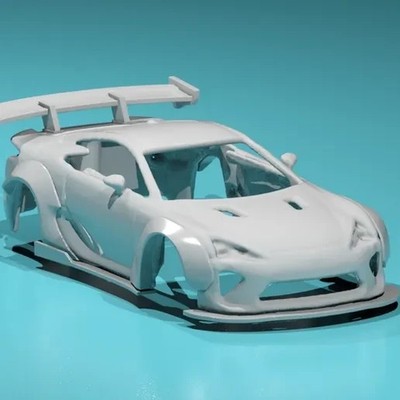 1/64 Print Lexus LFA LB Walk Style Widebody Kit Para Modelo CM (164)