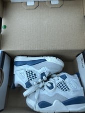 Jordan 4 Retro TD Off White Military Blue Baby Shoes Size 3C Brand New In Box